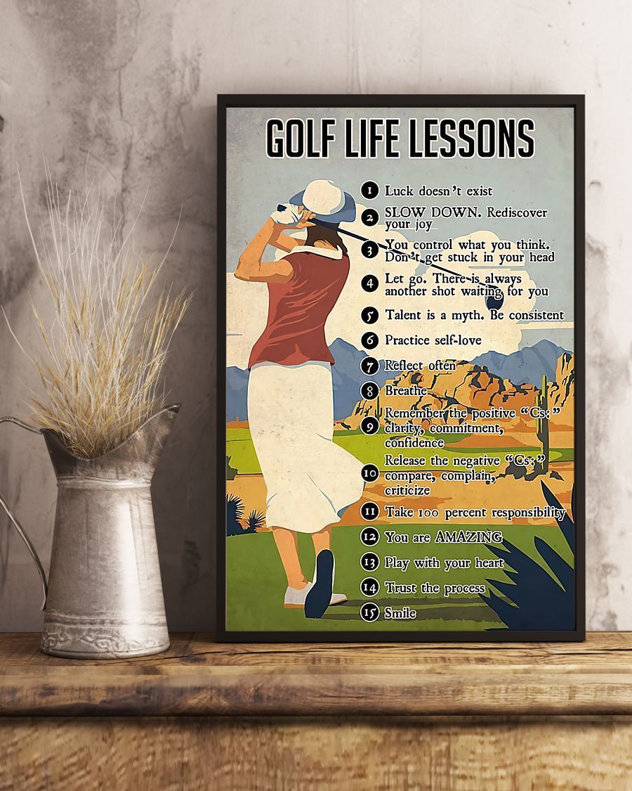 Golf Life Lessons Vertical Wall Hanging, Wall Decor Visual Art