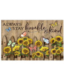 Butterfly Always Stay Humble And Kind Wall Hanging, Wall Decor Visual Art