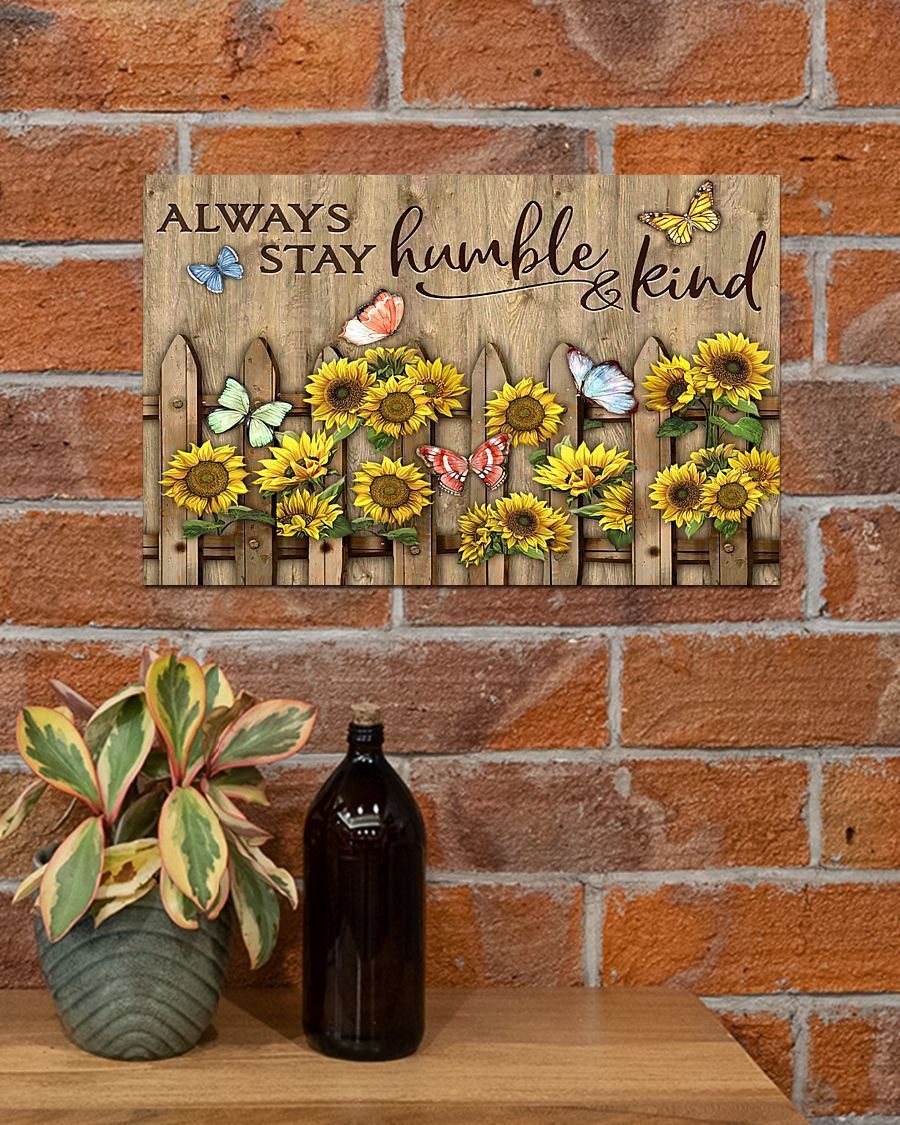 Butterfly Always Stay Humble And Kind Wall Hanging, Wall Decor Visual Art