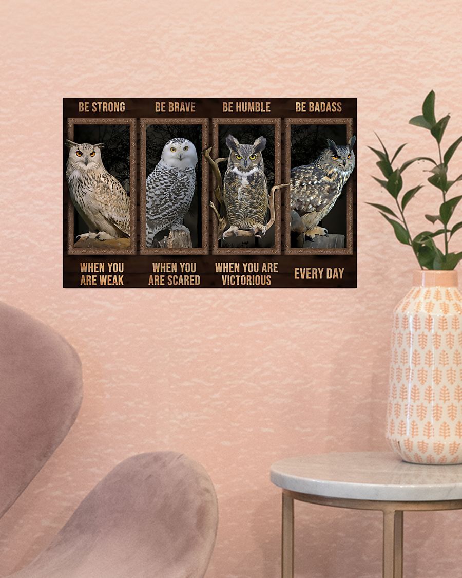 Owl Be Strong When You Are Weak Wall Hanging, Wall Decor Visual Art