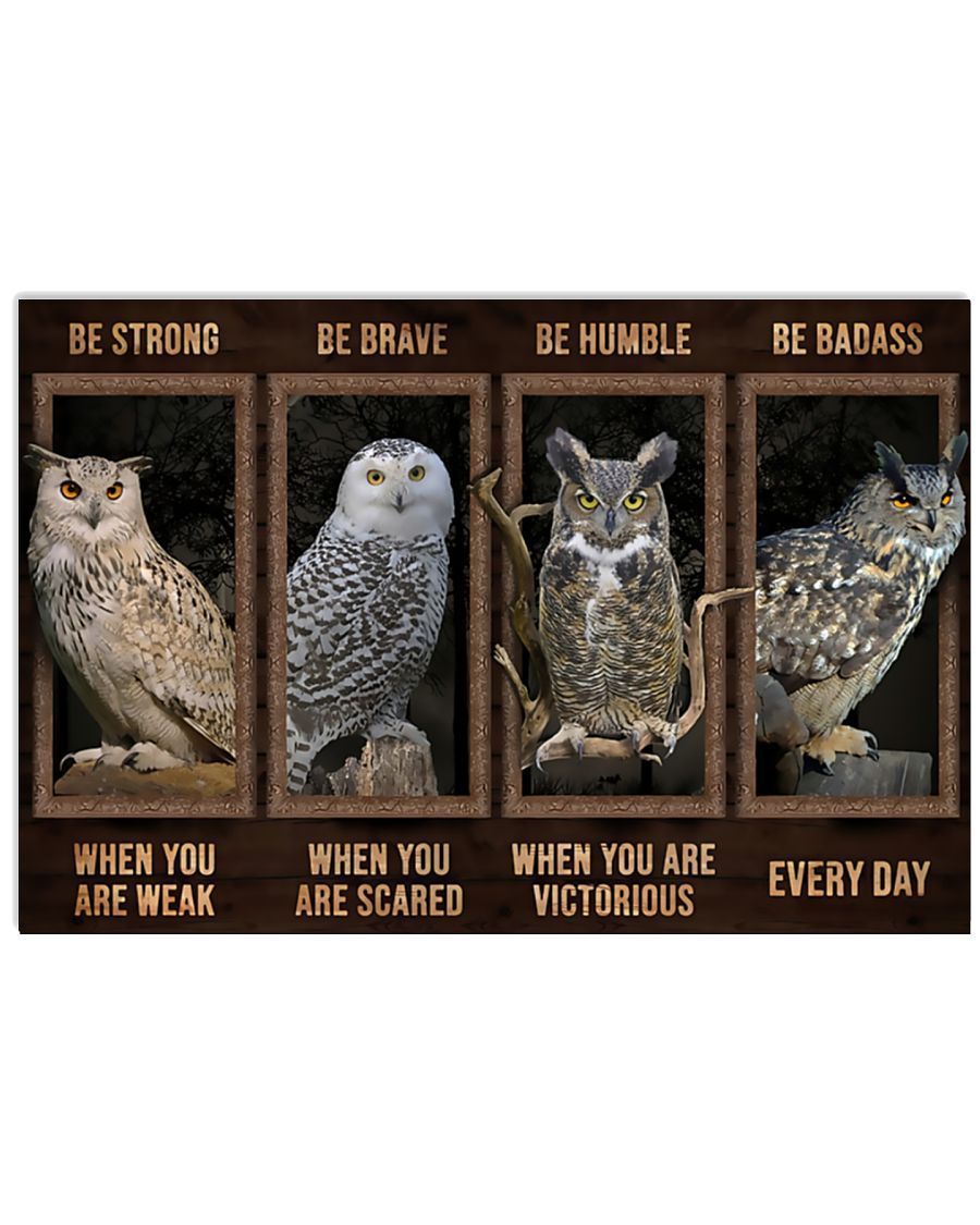 Owl Be Strong When You Are Weak Wall Hanging, Wall Decor Visual Art