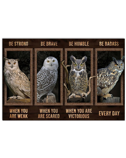 Owl Be Strong When You Are Weak Wall Hanging, Wall Decor Visual Art