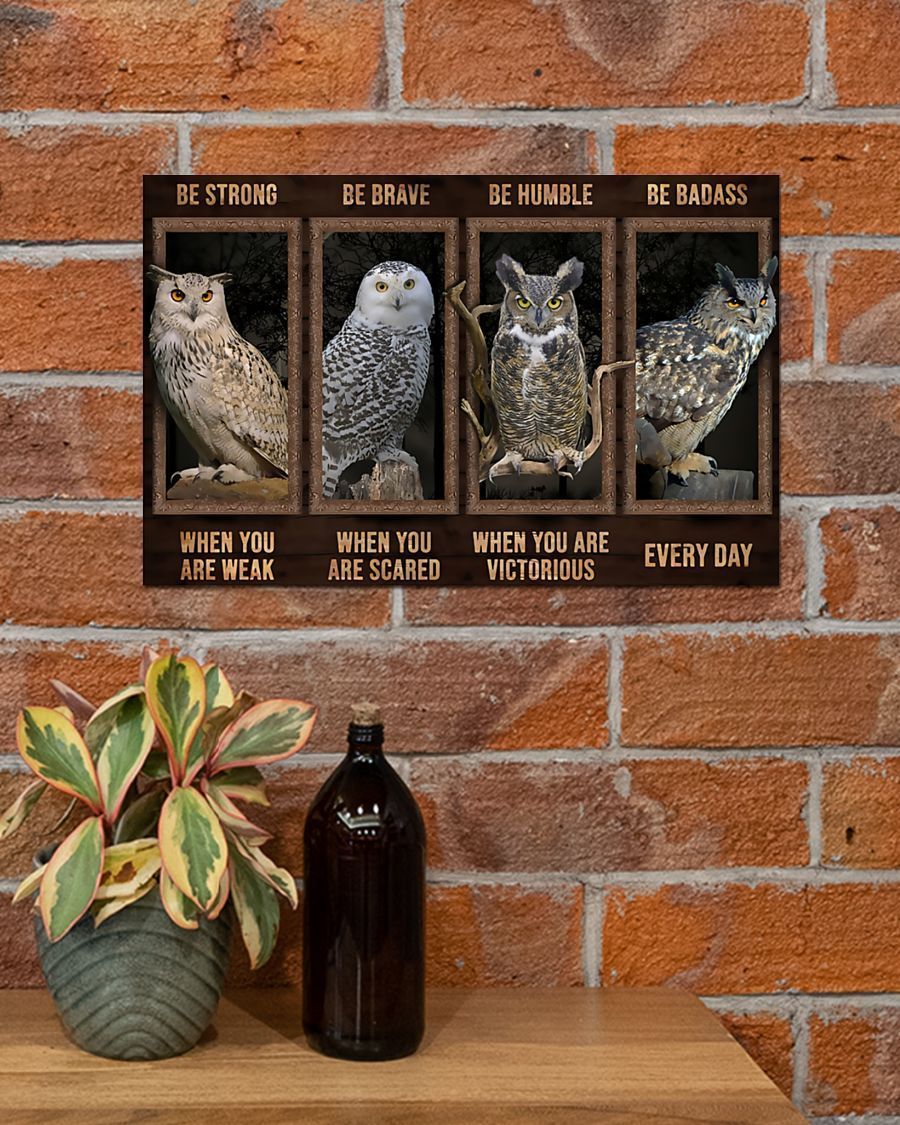 Owl Be Strong When You Are Weak Wall Hanging, Wall Decor Visual Art