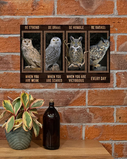 Owl Be Strong When You Are Weak Wall Hanging, Wall Decor Visual Art
