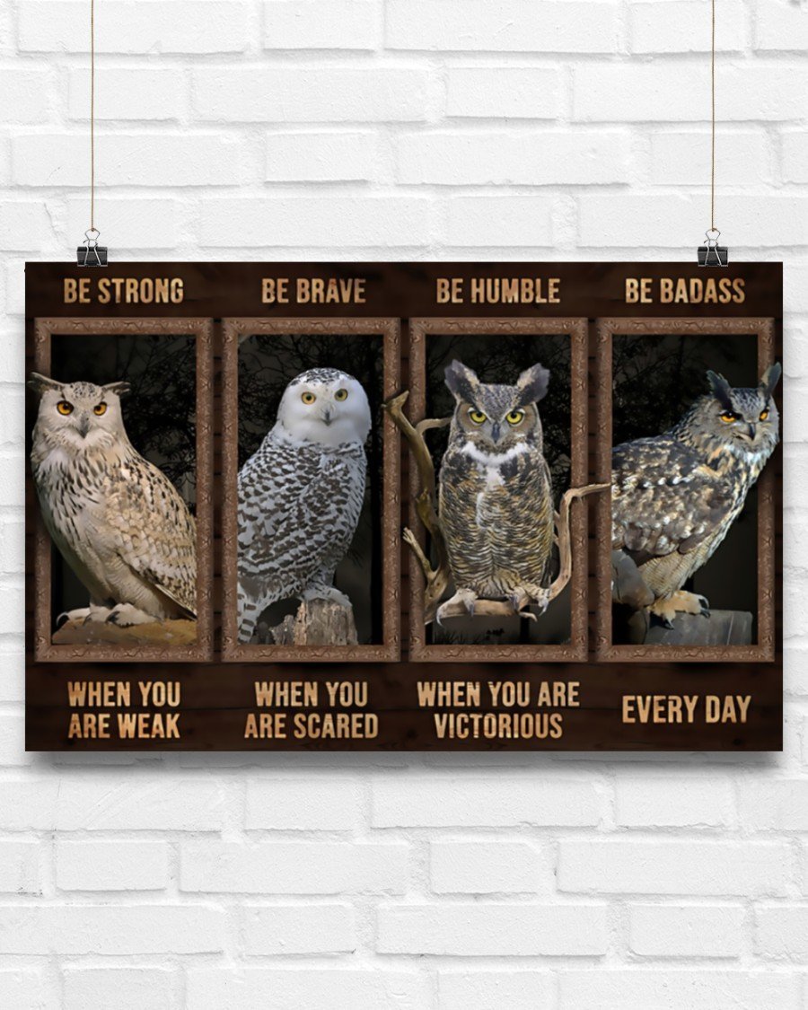 Owl Be Strong When You Are Weak Wall Hanging, Wall Decor Visual Art