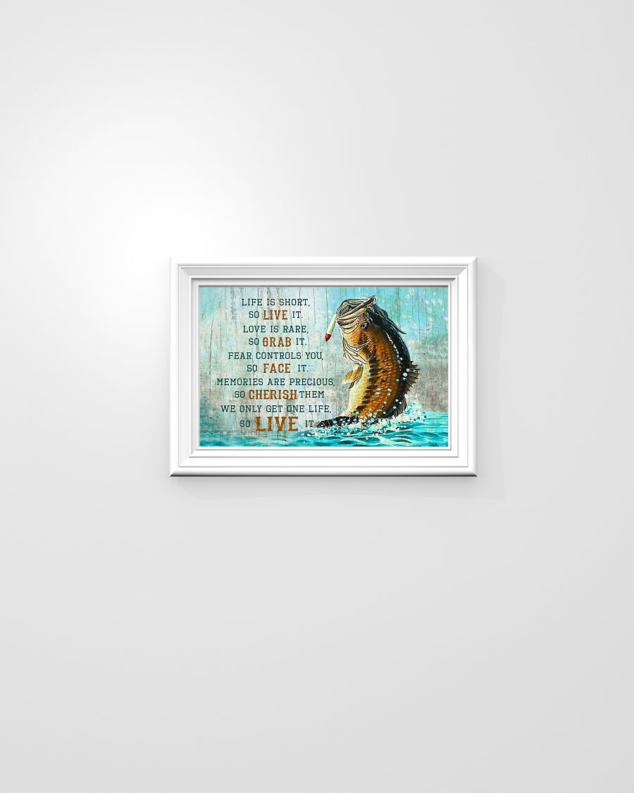 Fishing Life Is Short Wall Hanging, Wall Decor Visual Art