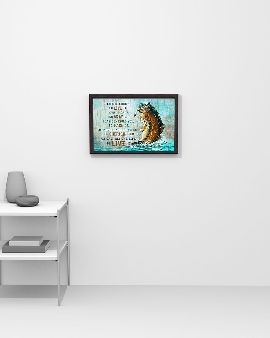 Fishing Life Is Short Wall Hanging, Wall Decor Visual Art