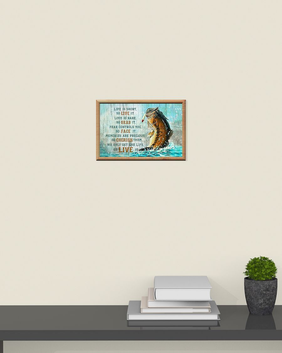 Fishing Life Is Short Wall Hanging, Wall Decor Visual Art