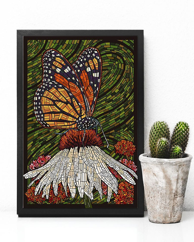 Butterfly Art Vertical Wall Art Prints, Wall Decor Visual Art