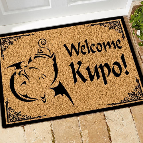Outdoor Mat- Final Fantasy Welcome Kupo Printed Doormat Home Decor