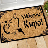 Outdoor Mat- Final Fantasy Welcome Kupo Printed Doormat Home Decor