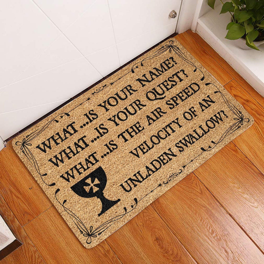 Outdoor Mat- What Is Your Name Printed Doormat Home Decor