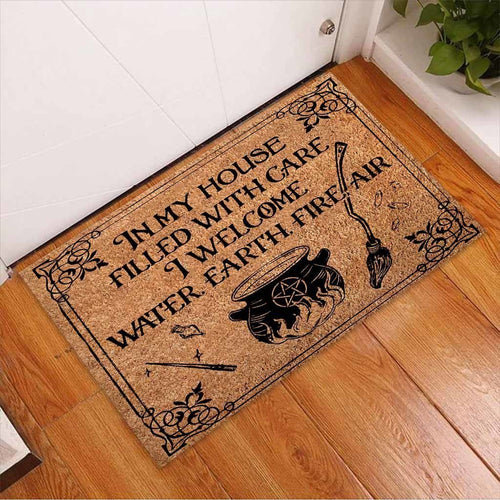 Outdoor Mat- In My House Witch Printed Doormat Home Decor