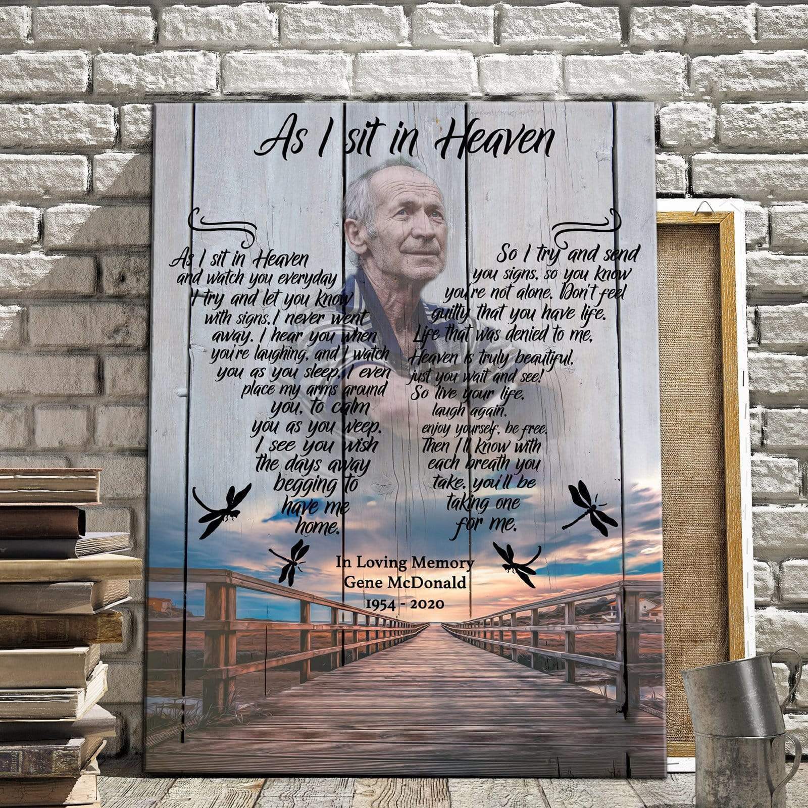 As I Sit In Heaven Outerbanks, Canvas, Canvas Wall Art Gift For Family Gift for Remembrance