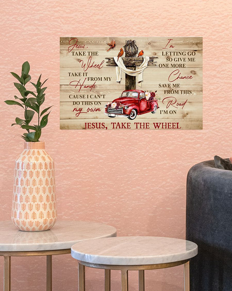 Jesus Take The Wheel Easter Canvas And Poster Wall Decor Visual Art