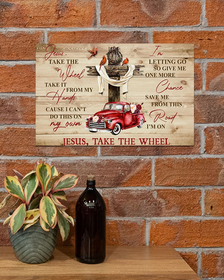 Jesus Take The Wheel Easter Canvas And Poster Wall Decor Visual Art
