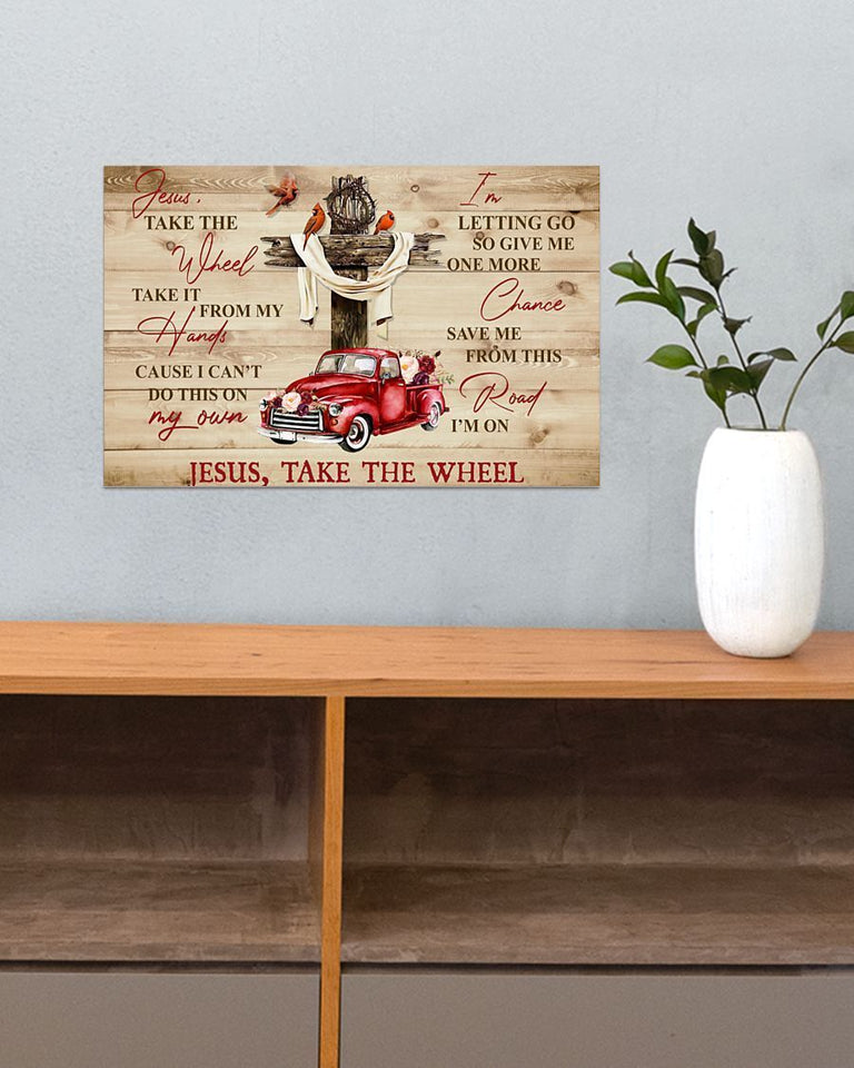 Jesus Take The Wheel Easter Canvas And Poster Wall Decor Visual Art
