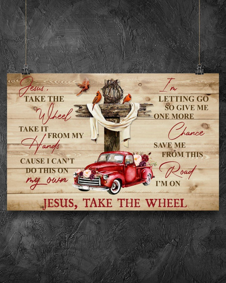 Jesus Take The Wheel Easter Canvas And Poster Wall Decor Visual Art