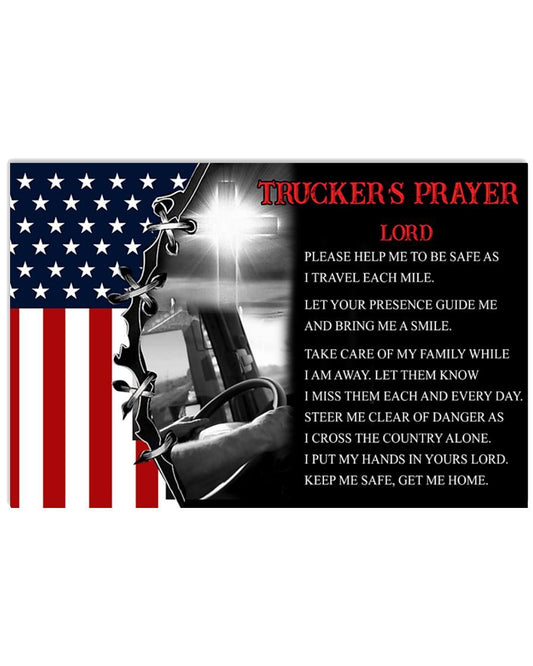 Trucker's Prayer Easter Canvas And Poster Wall Decor Visual Art