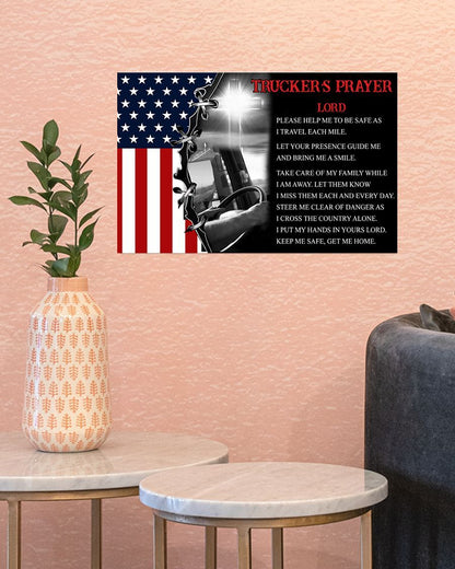 Trucker's Prayer Easter Canvas And Poster Wall Decor Visual Art