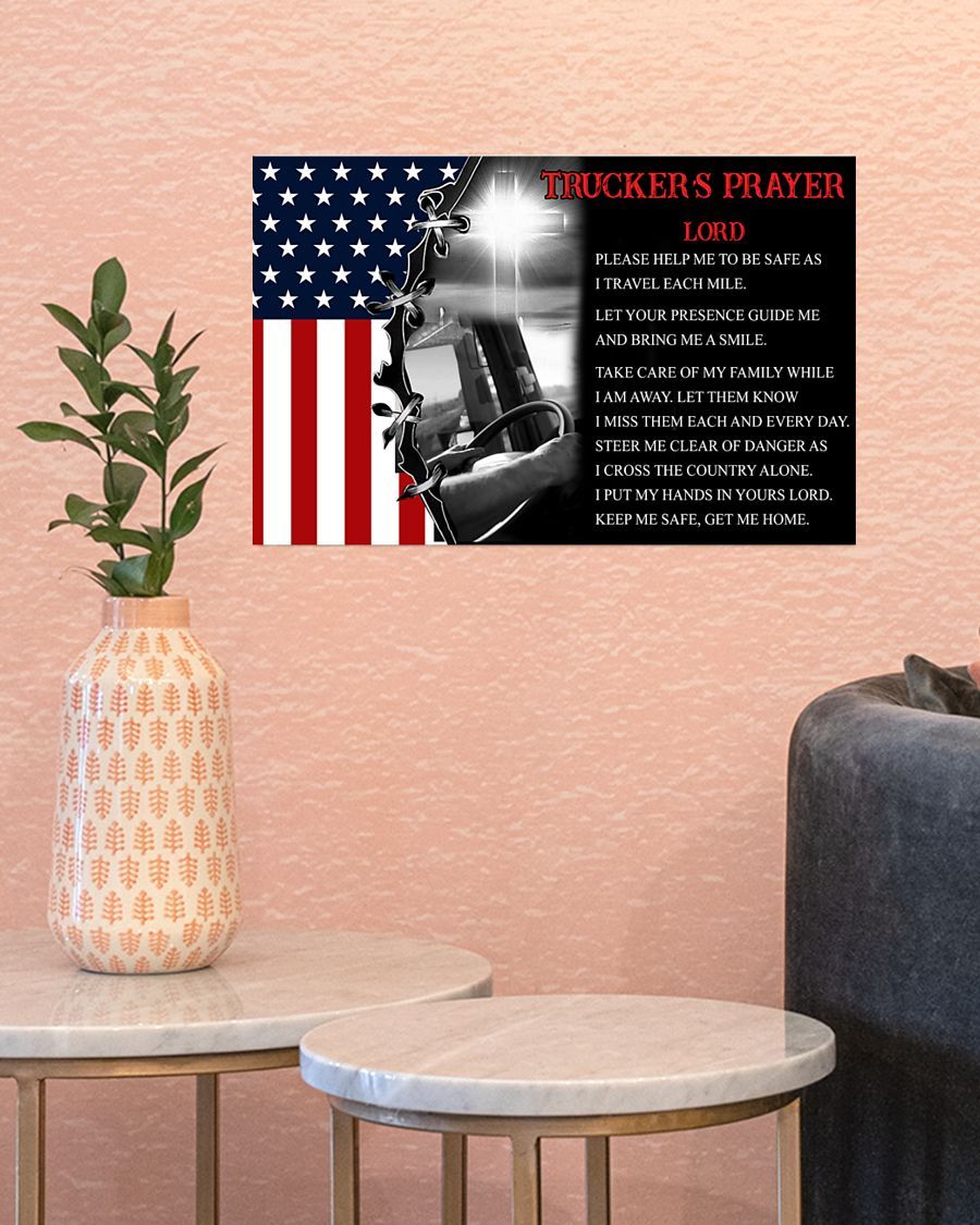Trucker's Prayer Easter Canvas And Poster Wall Decor Visual Art