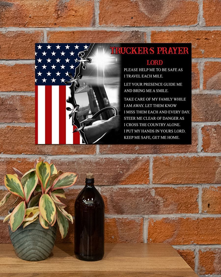 Trucker's Prayer Easter Canvas And Poster Wall Decor Visual Art
