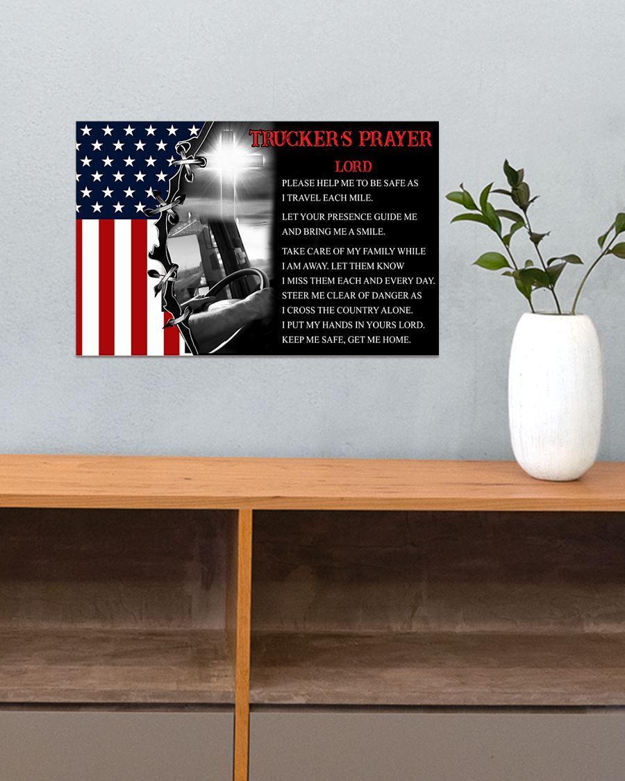 Trucker's Prayer Easter Canvas And Poster Wall Decor Visual Art