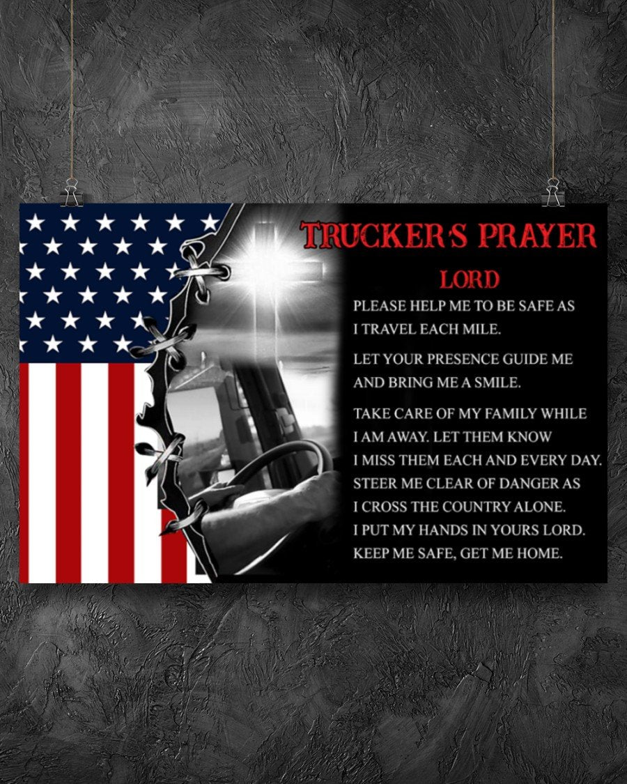 Trucker's Prayer Easter Canvas And Poster Wall Decor Visual Art