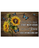Start With Jesus Easter Canvas And Poster Wall Decor Visual Art