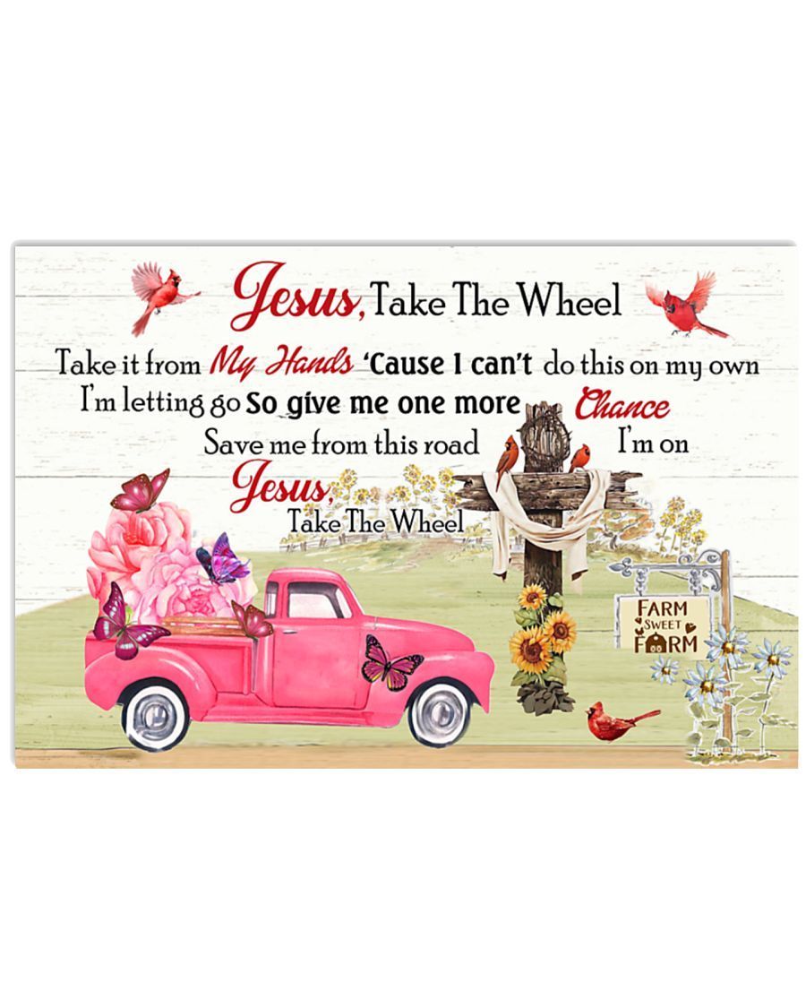 Jesus Take The Wheel Easter Canvas And Poster Wall Decor Visual Art