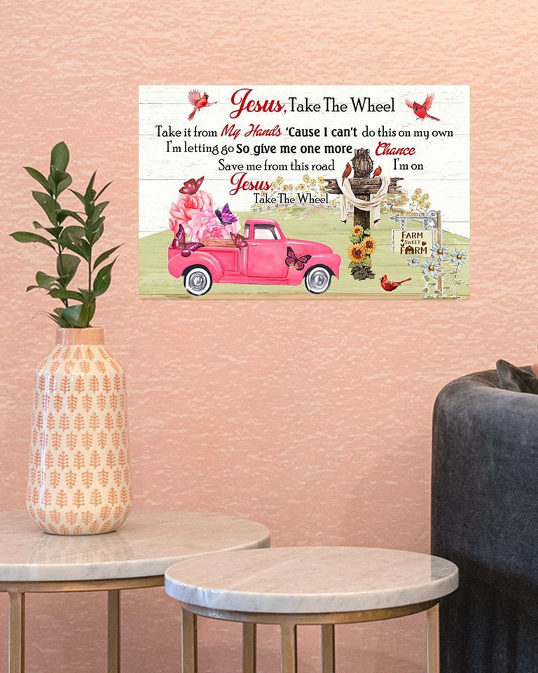 Jesus Take The Wheel Easter Canvas And Poster Wall Decor Visual Art