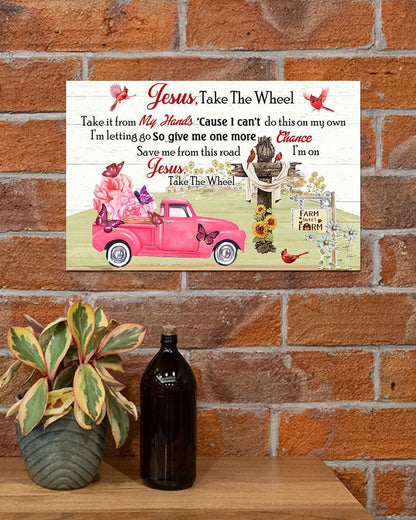 Jesus Take The Wheel Easter Canvas And Poster Wall Decor Visual Art
