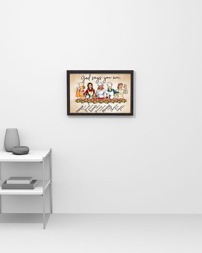 Lunch Lady God Say You Are Poster Easter Canvas Wall Art, Wall Decor Visual Art, Canvas Decor