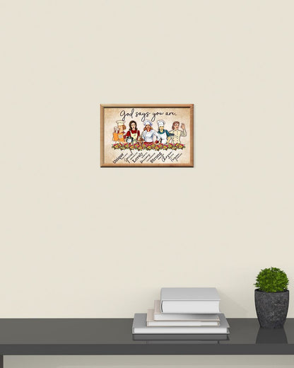 Lunch Lady God Say You Are Poster Easter Canvas Wall Art, Wall Decor Visual Art, Canvas Decor
