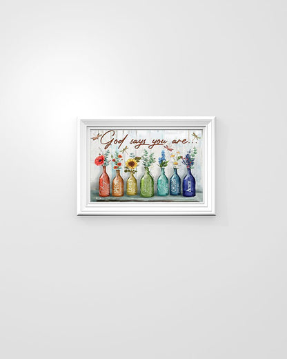 God Says You Are Easter Canvas And Poster, Wall Decor Visual Art, Wall Poster, My Poster Wall