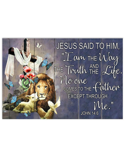 Except Through Me Easter Canvas And Poster, Wall Decor Visual Art, Wall Poster, My Poster Wall