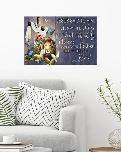 Except Through Me Easter Canvas And Poster, Wall Decor Visual Art, Wall Poster, My Poster Wall