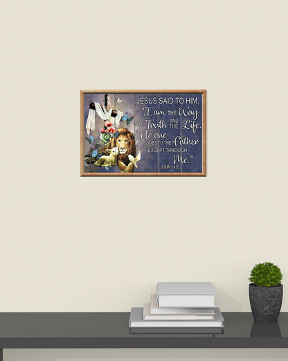 Except Through Me Easter Canvas And Poster, Wall Decor Visual Art, Wall Poster, My Poster Wall