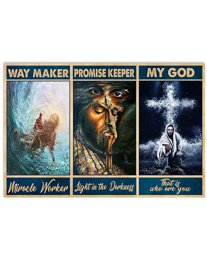 God Way Marker Easter Canvas And Poster, Wall Decor Visual Art, Wall Poster, My Poster Wall