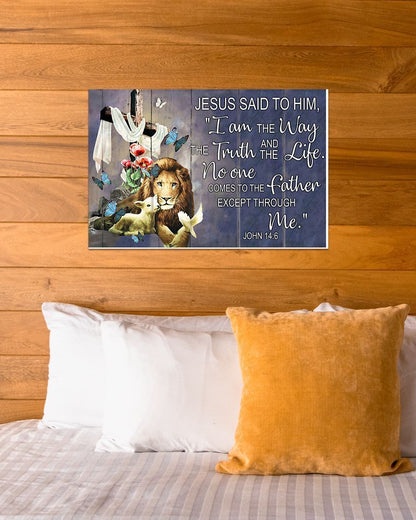 Except Through Me Easter Canvas And Poster, Wall Decor Visual Art, Wall Poster, My Poster Wall