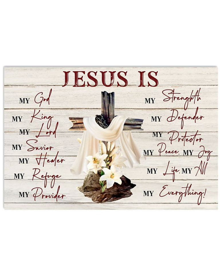 Jesus Is My God Easter Canvas And Poster, Wall Decor Visual Art, Wall Poster, My Poster Wall