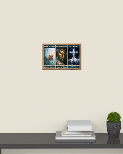 God Way Marker Easter Canvas And Poster, Wall Decor Visual Art, Wall Poster, My Poster Wall
