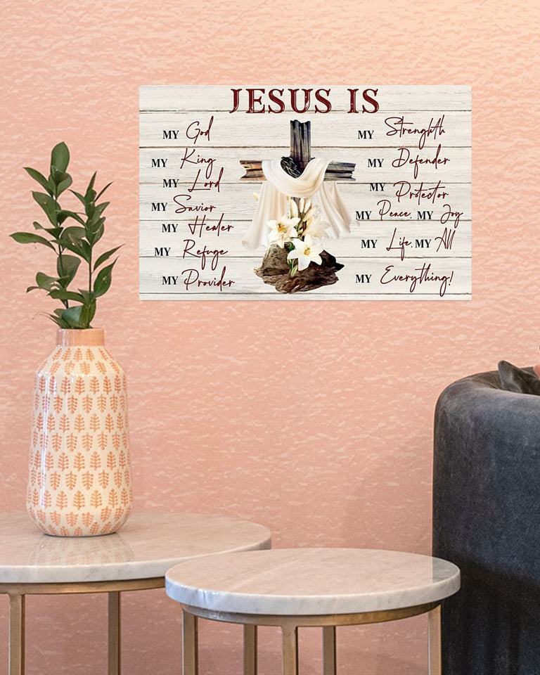 Jesus Is My God Easter Canvas And Poster, Wall Decor Visual Art, Wall Poster, My Poster Wall
