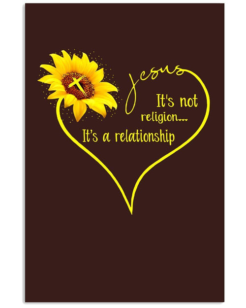 Sunflower Jesus Heart Easter Canvas And Poster, Wall Decor Visual Art, Wall Poster, My Poster Wall