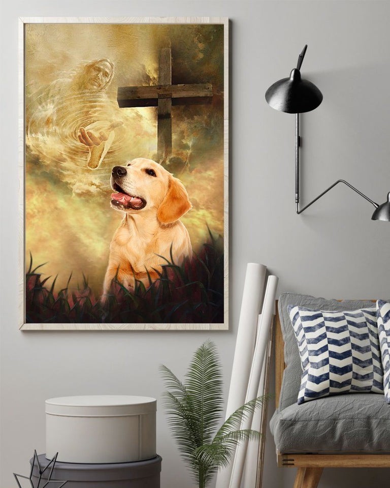 Golden Retriever Take My Hand Jesus-For Dog Lover Easter Canvas And Poster, Wall Decor Visual Art, Wall Poster, My Poster Wall