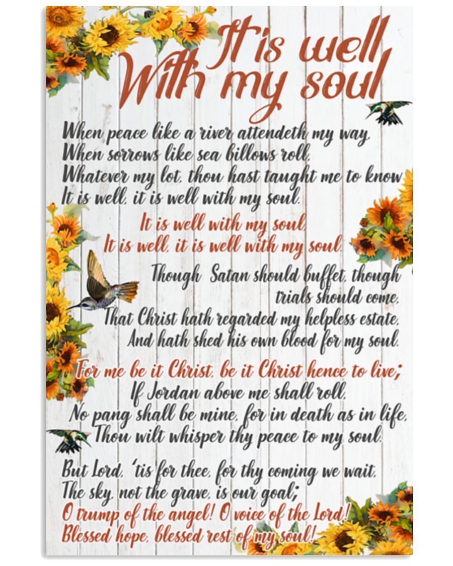 It Is Well With My Soul Easter Canvas And Poster, Wall Decor Visual Art, Wall Poster, My Poster Wall