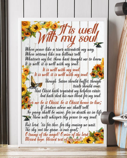It Is Well With My Soul Easter Canvas And Poster, Wall Decor Visual Art, Wall Poster, My Poster Wall