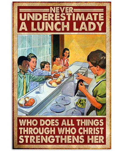 Lunch Lady Jesus Never Underestimate Easter Canvas And Poster, Wall Decor Visual Art, Wall Poster, My Poster Wall