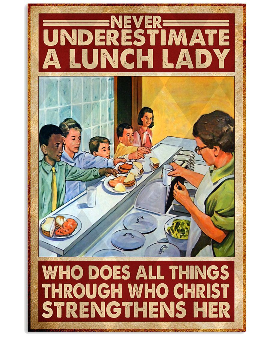 Lunch Lady Jesus Never Underestimate Easter Canvas And Poster, Wall Decor Visual Art, Wall Poster, My Poster Wall