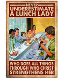 Lunch Lady Jesus Never Underestimate Easter Canvas And Poster, Wall Decor Visual Art, Wall Poster, My Poster Wall